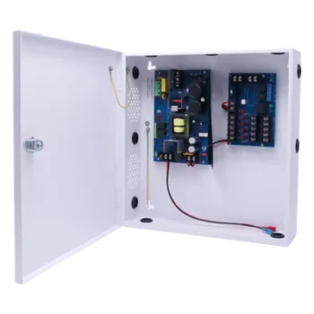 Fuente de Poder con Respaldo / 12VDC @ 10A / 8 Salidas Independientes / Conversión 115VAC a 12-24VDC / Batería 40Ah / Interfaz FACP / Supervisión AC y Batería / Montaje en Pared