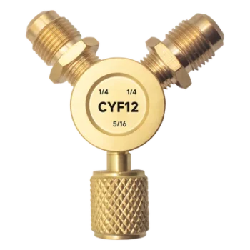 Conector Y para Refrigeración / 2 Entradas 1/4" Macho Flare / 1 Salida 5/16" Hembra Flare / Recuperación y Evacuación / 0.18 kg