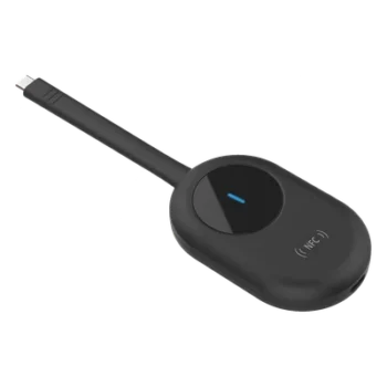 Dongle de Proyección Inalámbrica / 4K 60 Hz / USB-C con Adaptador USB-A / NFC / Wi-Fi Dual Band / Comunicación Bidireccional