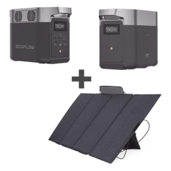 Kit Estación de Energía Portátil / 2024Wh Total / 1800W CA / 400W Solar Flexible / 3000 Ciclos LFP
