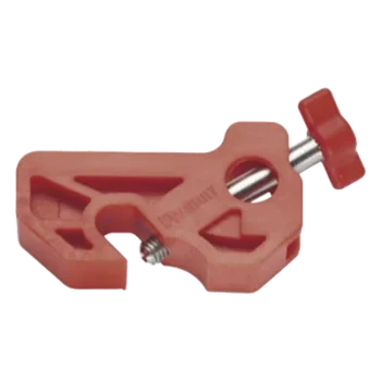 Bloqueador de Disyuntor Miniatura / Sin Herramientas / Nylon / 48.2 mm (0.16 ft) / Rojo / LOTO