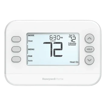 Termostato Programable / 1H/1C / Pantalla 4.84 Pulgadas Cuadradas / Alimentación 24 VCA o 2 Baterías AA / Placa de Montaje UWP