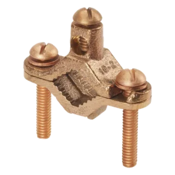 Abrazadera de Tierra Física / Bronce Anticorrosión / Conductor 2 AWG / Entierro Directo / Tubo 12.7 mm a 25.4 mm (0.5 a 1 in)