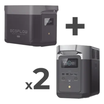 Kit Estación de Energía Portátil / 6144Wh Total / 2400W Continuo / 4800W Pico / LiFePO4 / WiFi & Bluetooth / 23 kg