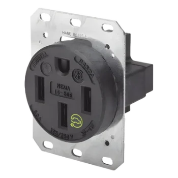 Receptáculo Industrial / 50 A / 125/250 V CA / 3 Polos 4 Hilos / NEMA 14-50R / IP20 / -40°C a 75°C