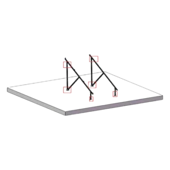 Caja de accesorios / Kit montaje / 2 pies fijos 120 mm / 12 tornillos expansores / 4 conectores tierra / 16+6 tornillos DIN912