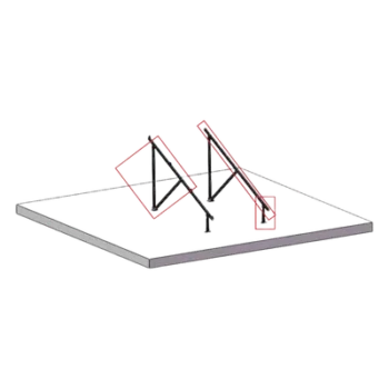 Kit de Patas para Montaje / Tubos 38x45 y 38x60 mm / Viga Principal 3560 mm (11.7 ft) / Acero Galvanizado / Diseño Modular