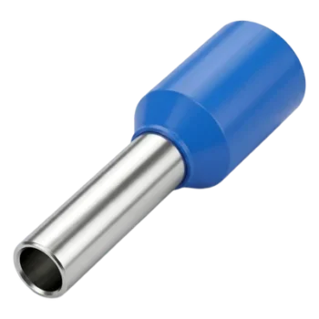 Conector Ferrule / 14 AWG / 2.5 mm² / Latón Estañado / Aislamiento PVC / Punta 8 mm / 25 Piezas