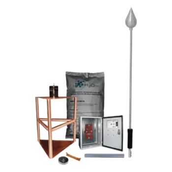 Kit de Pararrayos / 200 m Diámetro de Protección / 656 pies Alcance / 95% Eficiencia de Captura / 1.2 m Mástil de Aluminio