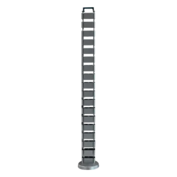 Organizador de Cables Vertical Articulado / Altura Ajustable / 18 Enlaces / ABS y Acero Inoxidable / Operación hasta 105°C