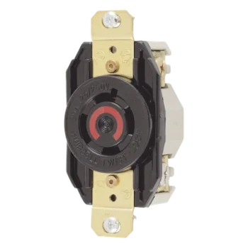 Receptáculo Industrial con Bloqueo de Media Vuelta / 20 A / 125/250 V CA / 3 Polos 4 Hilos / NEMA L14-20R / IP20