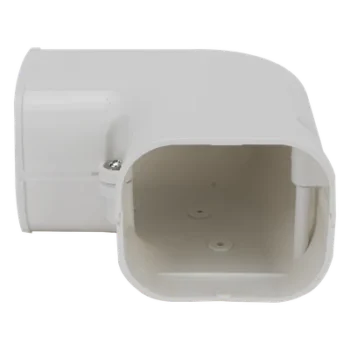 Codo plano para aire acondicionado / PVC rígido blanco / 4 canaletas de 1 m (3.28 ft) / 11 piezas / -20°C a 75°C
