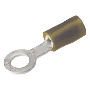 Zapata Terminal Aislada / Ojillo 1/4" (6 mm) / Calibre 12-10 AWG / Barril Largo 34 mm (1.32 in) / Cobre Galvanizado Electrolítico