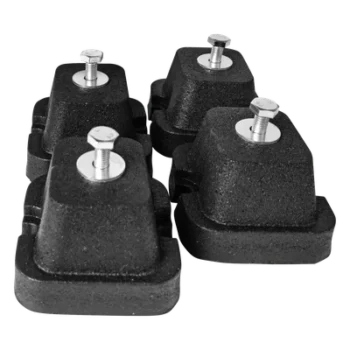 Base Antivibratoria para Minisplit / Carga 120 kg / Montaje en Piso / Caucho de Alta Resistencia / Kit de 4 Piezas