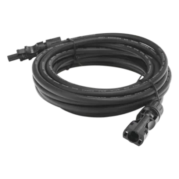 Cable Fotovoltaico / 2.5 m (8.2 ft) / 10 AWG / Terminales MC4 Macho-Hembra / Negro UV