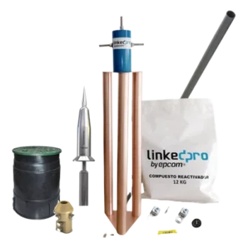 Kit Pararrayo PDC / Avance de Cebado 30 µs / Protección 100 m (328 ft) / Incluye Electrodo y Accesorios para Torre