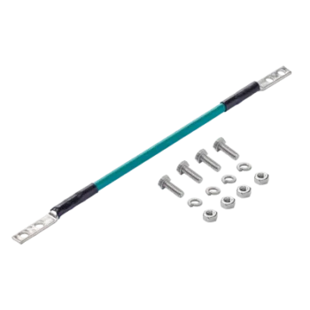 Kit de Puente de Tierra / Cable de Cobre 6 AWG / Aislamiento THW / Terminales de Dos Orificios / 30 cm (11.8 in)