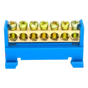 Terminal de Cableado Tipo Riel / 7 Orificios / 50 A / 750 V CA / Sección 6 mm² / Montaje DIN
