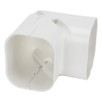 Codo Vertical para Aire Acondicionado / 4 Canales / 11 Piezas / PVC Rígido / -20°C a 75°C / 3.28 ft