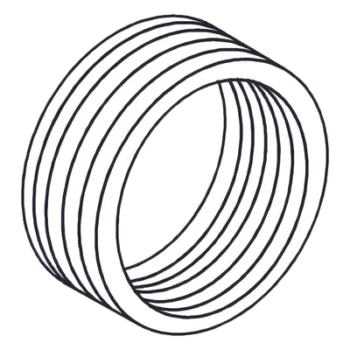 Reducción Bushing / Aluminio / 3/4" a 1/2" / Recubrimiento Uretano Púrpura / Clase I y II