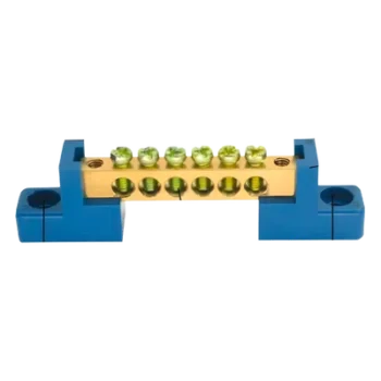 Terminal de Cableado Tipo Puente / 6 Orificios / 80 A / 750 V CA / 16 mm² / PP Retardante a la Flama / Tornillos M5
