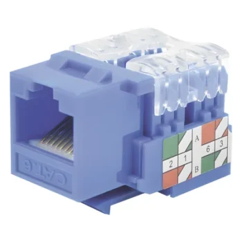 Módulo Jack / Cat6 Clase E / Keystone 110 / Impacto / RJ45 No Blindado / Azul