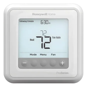 Termostato programable / 3H/2C bomba de calor o 2H/2C convencional / Programación 7 días, 5-2, 5-1-1 / Pantalla 5.44 in² / Serie T6 Pro