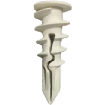 Taco Auto-Perforable / Resistencia 35 kg en Panel Yeso 1/2" / Punta Expandible / Nylon con Fibra de Vidrio / 42 mm Altura / 40 Piezas