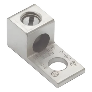 Terminal Universal / 1 Orificio / Calibre 14-2 AWG / Perno 1/4" / Aluminio Estañado / 0.56 in Altura