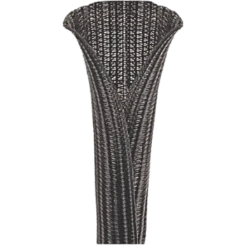 Funda expandible trenzada / 1.25 in / 10.5-14.1 mm ID-OD / 75 ft / -40 a 50°C / PET / negra