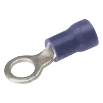 Terminal de Anillo / 16-14 AWG / Ojillo 0.20 in / Barril Recubierto / 0.91 in (3 ft) Largo / Vinilo