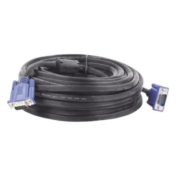 Cable Extensor VGA / 15 m (49.2 ft) / Full HD 1920x1080p / Conector HD15 Macho a Macho / Blindaje Aluminio y Malla Trenzada / CCTV y Videovigilancia