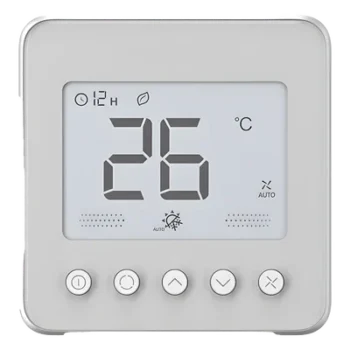 Termostato digital / Serie TF418 / Fan Coil 2-4 tuberías / 110 VCA / Ventilador 3 velocidades / Válvula On-Off / LCD