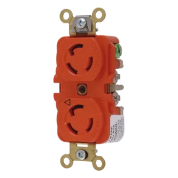 Receptáculo Duplex de Media Vuelta / 15 A / 125 V CA / 2 Polos 3 Hilos / NEMA L5-15R / -40°C a 75°C / 0.10 ft x 0.27 ft x 0.14 ft