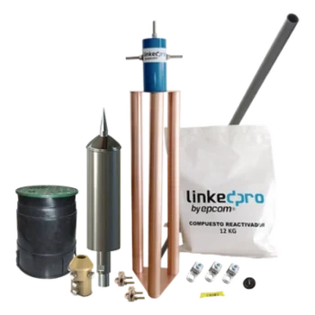 Kit Pararrayo PDC / Avance de Cebado 15 µs / Protección 70 m (230 ft) / Incluye Electrodo y Accesorios para Torre