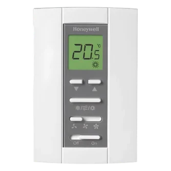 Termostato digital / Serie T6811 / Fan Coil 2 tuberías / 110 VCA / Ventilador 3 velocidades / Válvula On-Off / LCD