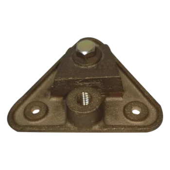 Base Triangular para Pararrayo / Bronce / Rosca 5/16' / Compatible 30-90 cm / Paso Recto o 90°