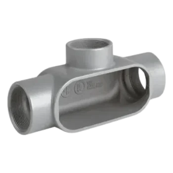 Caja Condulet Tipo T / 1-1/4" (32 mm) / Aluminio libre de cobre / NEMA 3 / Gris