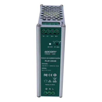 Fuente Industrial DIN Rail / 48 VCC / 2.5 A / 120 W / Entrada 100-240 VCA / -20°C a 70°C / 4.72 x 1.68 x 5.08 in
