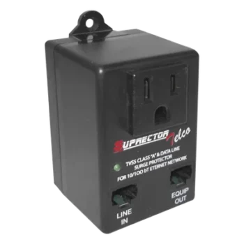 Supresor de Picos / Línea Datos RJ45 + Alimentación 127 VAC / 15 A / IP64 / 7.5 x 5 x 5 cm / 2.95 x 1.97 x 1.97 in