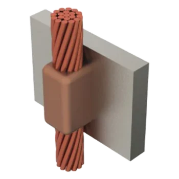 Molde para soldadura exotérmica / Cable 2/0 AWG a placa vertical / Diseño de paso vertical / Aplicaciones industriales