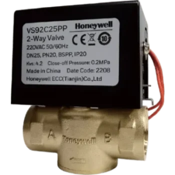 Válvula de control eléctrica de 3 vías tipo bola para fan coil, 220 V CA, DN15 (1/2"), conexión NPT
