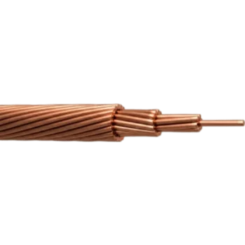 Cable de Cobre Desnudo | Calibre 1/0 AWG | Construcción Concéntrica | Alta Conductividad Eléctrica | Uso en Líneas Aéreas y Puestas a Tierra