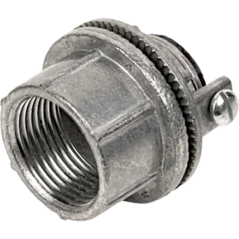 Conector Meyers de Zinc de 1" con Tornillo de Puesta a Tierra.
