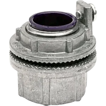 Conector Meyers de Aluminio de 1" con tornillo de puesta a tierra, disponible para Áreas Peligrosas Clase 1 División 2 de acuerdo con NEC 501.10.
