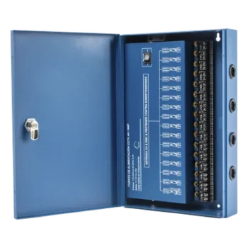 Fuente de Poder Profesional HEAVY DUTY @ 20 Amperes / Compatible con cámaras 4K / 16 Canales / Hasta 1.25A por Salida / Ajuste Independiente de 11 a 15 Vcc por Salida / Protección Contra Sobrecargas / Filtro de Ruido Especial para Cám