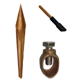 Kit de Puesta a Tierra / Varilla 5/8" x 1.5 m (4.9 ft) / Cable 6 AWG 10 m (32.8 ft) / Conector de Bronce / Aprobación UL 4703