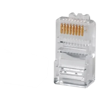 Plug RJ45 Cat5e / UTP 22-26 AWG / Chapado Oro 50μ / Diámetro Máx 5.08 mm (0.017 ft)