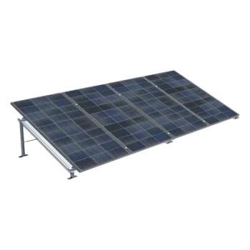 Estructura de Montaje para Paneles Solares / Acero Galvanizado Electrolítico / 4 Paneles 1300 x 2400 mm / Ángulo Ajustable / Intemperie / Superficie Plana Cementada