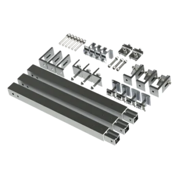 Caja de accesorios de aluminio anodizado / Montaje techo / Arreglo 1x4 / Inclinación 20-45° / Resistencia viento 136 km/h / 21.3 kg